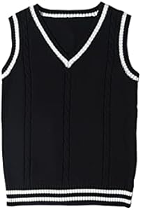 Женский Вязаный Жилет Blostirno Sweater Vest V Neck Blostirno