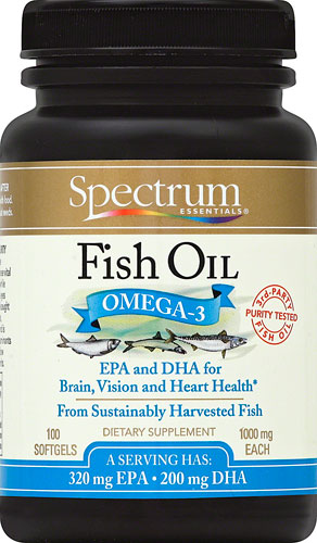 Spectrum Essentials Fish Oil Omega-3 -- 1000 мг -- 100 мягких капсул Spectrum Culinary
