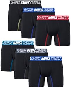 Hanes Boys' Moves Underwear Anti chafe Boxer Briefs Hanes