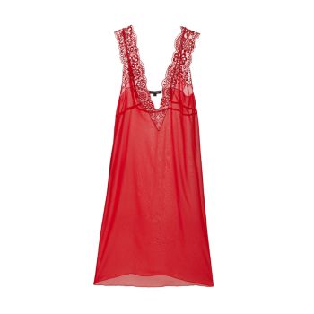 Прозрачное платье-комбинация с кружевной отделкой Meryll Rogge