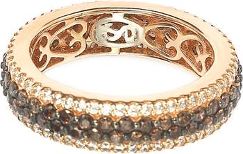 Кольцо Eternity CZ с покрытием из стерлингового серебра с покрытием из розового золота Suzy Levian