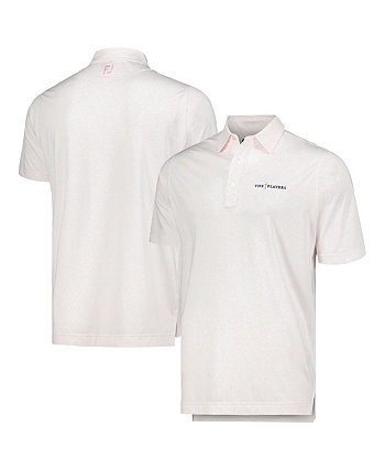 Men's Light Pink The Players Painted Floral Lisle ProDry Polo FootJoy