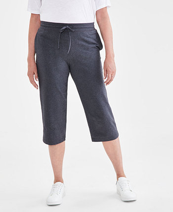 Трикотажные брюки Petite со средней посадкой, созданные для Macy's Style & Co