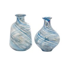Stella & Eve Blue Glass Vase 2-piece Set Stella & Eve