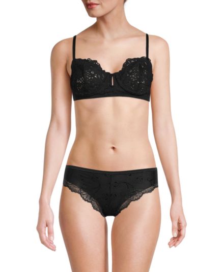Made You Look Lace Balconette Bra Intimately Free People