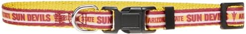 Pets First Collegiate PET Collar New Version Alabama Crimson Tide Dog Collar, Size Small. Best Sports Team Color for Dogs & Cats. A Shiny & Colorful Dog & Cat Collar Licensed by The NCAA Pets First