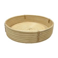 Sonoma Goods For Life® Round Cane Tray Table Decor SONOMA