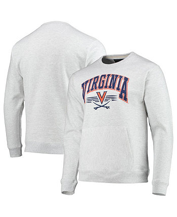 Men's Heathered Gray Virginia Cavaliers Upperclassman Pocket Pullover Sweatshirt League Collegiate Wear