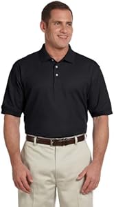 Devon & Jones Men's Pima Pique Polo Shirt, Black, X-Large Devon & Jones