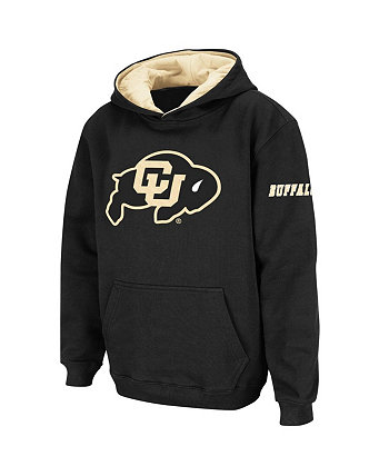 Черный пуловер с капюшоном с логотипом Colorado Buffaloes для мальчиков Stadium Athletic