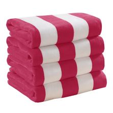 Велюровые пляжные полотенца Cabana Stripe в упаковке из 4 шт. В упаковке Great Bay Home Madelinen