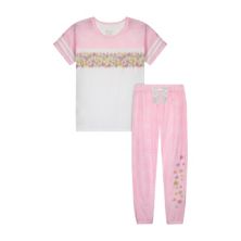 Комплект из 2 пижамных штанов Sleep On It для девочек с ярким цветочным принтом, комплект для сна Sleep On It