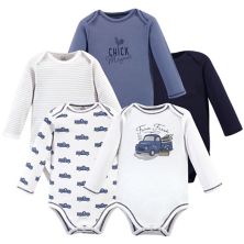 Baby Boy Organic Cotton Long-Sleeve Bodysuits 5pk Touched by Nature