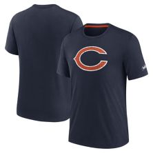Men's Nike Navy Chicago Bears Rewind Playback Logo Tri-Blend T-Shirt Nike