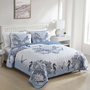 Caribbean Joe 3-Piece Coastal Quilt Set Carribean Joe