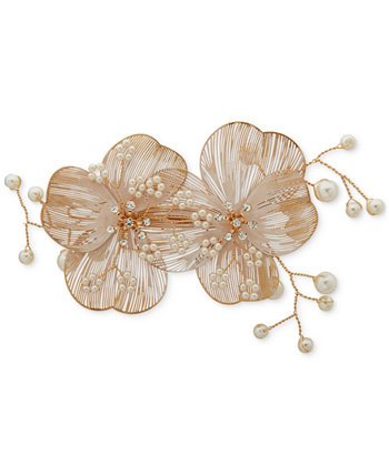 Заколка для волос с золотистым паве и цветком из искусственного жемчуга Lonna & lilly