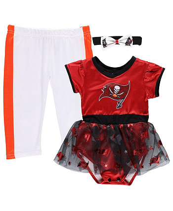 Infant Boys and Girls Red, White Tampa Bay Buccaneers Tailgate Tutu Game Day Costume Set Jerry Leigh