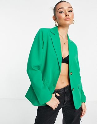 Ярко-зеленый пиджак оверсайз Envii — часть комплекта Envii