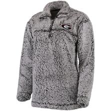 Женская Повседневная куртка Серого цвета Georgia Bulldogs Super Soft Quarter-Zip Unbranded