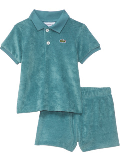 Short Sleeve Polo Shirt with Shorts & Bag (Toddler) Lacoste Kids