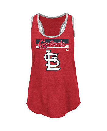 Women's Red St. Louis Cardinals Plus Size Believe In Greatness Tank Top Profile