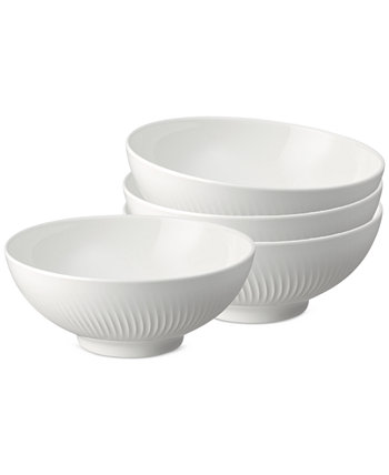 Arc Collection Porcelain Cereal Bowls, Set of 4 Denby