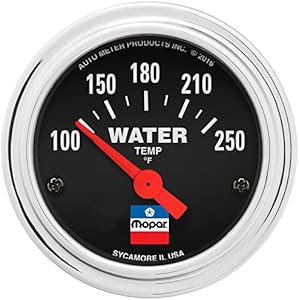 Auto Meter Water Temp, 2-1/16", 100-250`F, Elec, Mopar Classic Auto Meter