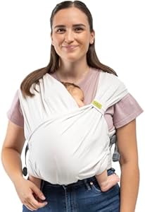 Boba Bliss Hybrid Baby Carrier Newborn to Toddler - 2-in-1 Baby Wrap & Baby Carrier - Pre-Wrapped Baby Sling Wrap Newborn - Certified Hip-Healthy - Soft & Stretchy Baby Sling Carrier- 7-35 lbs (Grey) Boba