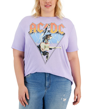 Модная футболка больших размеров с рисунком молний AC/DC Love Tribe