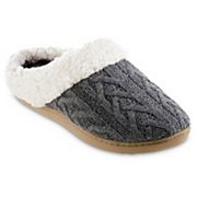 isotoner Alexis Women's Cable Knit Hoodback Slippers Isotoner