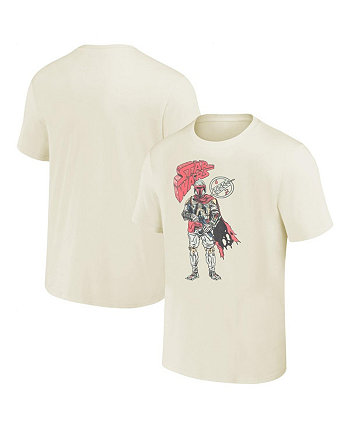 Мужская и женская кремовая футболка с рисунком «Звездные войны Боба Фетт» Mad Engine