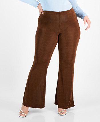 Trendy Plus Size Wide-Leg Slink Pants Just Polly