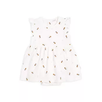 Платье с принтом пчел для маленьких девочек Firsts by Petit Lem