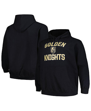 Мужской черный пуловер с капюшоном Vegas Golden Knights Big and Tall Arch с логотипом Profile