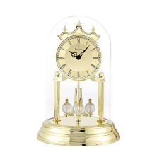 Bulova Clocks Овальные купольные часы Tristan I с металлическим основанием и отделкой из латуни, золото Bulova Clocks