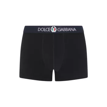 Хлопковые боксеры с логотипом Dolce & Gabbana