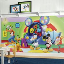 Disney's Mickey Mouse & Friends Clubhouse Capers Removable Wallpaper Mural York Wallcoverings