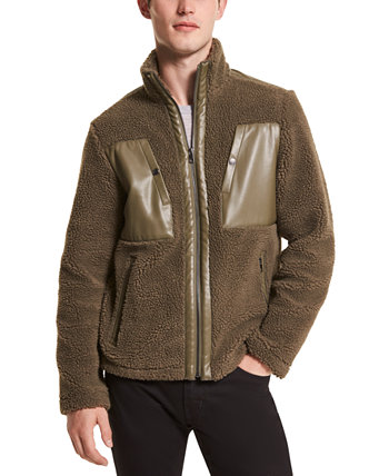 Мужская куртка из шерпа-флиса смешанного плетения Michael Kors