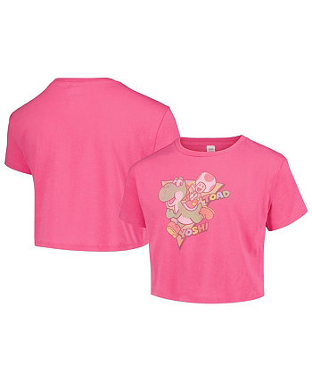 Розовая укороченная футболка Big Girls Nintendo Yoshi and Toad Mad Engine