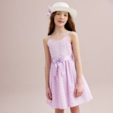 Платье и шляпа с люверсами Bonnie Jean для девочек 4–20 лет, стандартного и большого размера Bonnie Jean