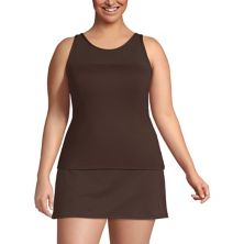 Plus Size Lands' End Chlorine Resistant Smoothing Control High Neck Tankini Swimsuit Top Lands' End