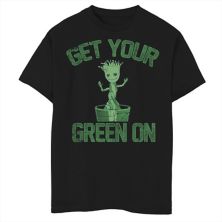 Зеленая футболка с рисунком Marvel Groot для мальчиков 8-20 Marvel