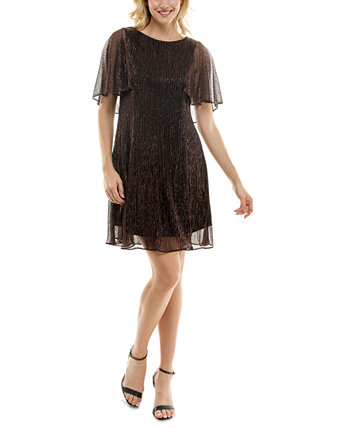 Женское платье с накидкой металлизированного цвета MAISON TARA