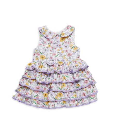 Little Girl's &amp; Girl's Floral Tiered Dress Pippa & Julie