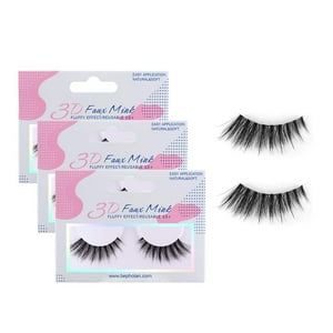 BEPHOLAN 3 Pairs False Eyelashes Synthetic Fiber Material| 3D Mink Lashes BEPHOLAN