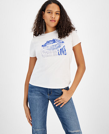 Женская футболка с рисунком «Губы» GUESS