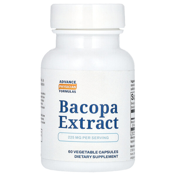 Экстракт бакопы, 225 мг, 60 растительных капсул Advance Physician Formulas