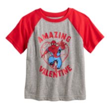 Футболка Jumping Beans® с изображением Человека-паука для маленьких мальчиков и девочек реглан на День святого Валентина Disney