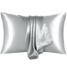 Luxury Satin Pillowcases for Skin Set of 2, Envelope Closure Standard 20&#34; x 26&#34; PiccoCasa