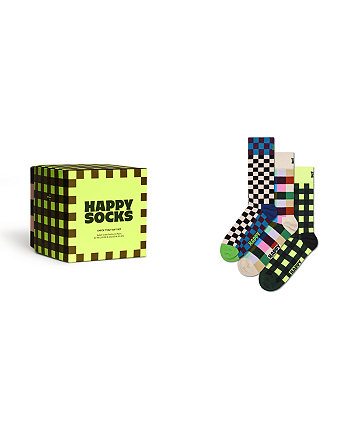 Men's Check It Out Socks Gift Set, Pack of 3 Happy Socks